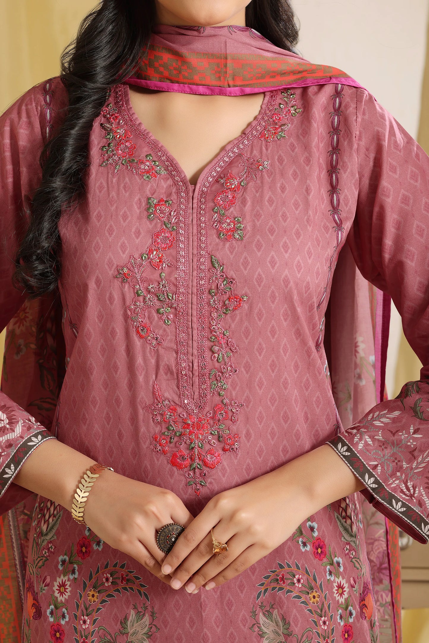 Tea Rose Legacy | 3Pc Ready to Wear Embroidered Luxury Lawn