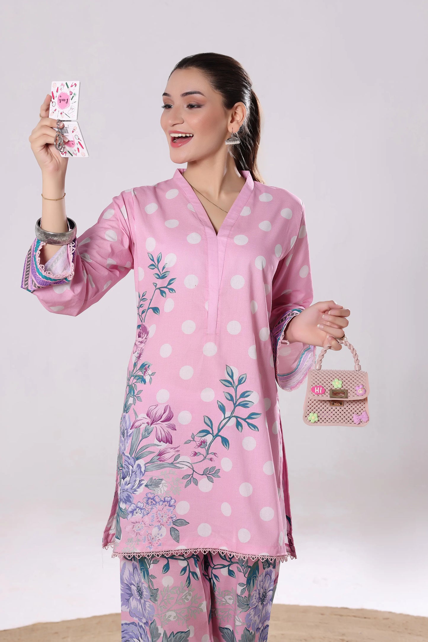 Onyx Bloom | 2Pc Luxury Digital Printed Co-ord Set
