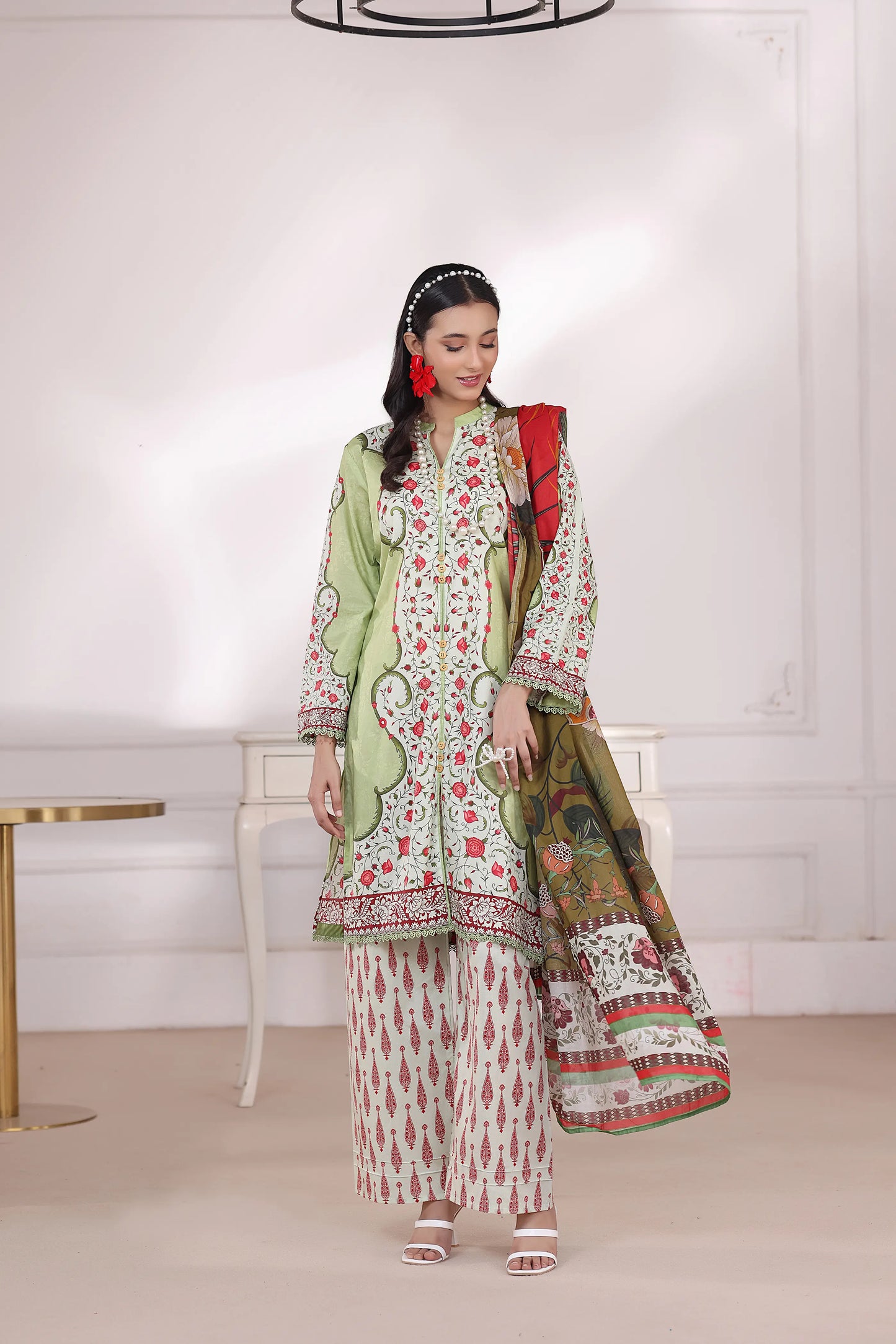 Mint Sorbet | 3Pc Luxury Digital Printed Lawn