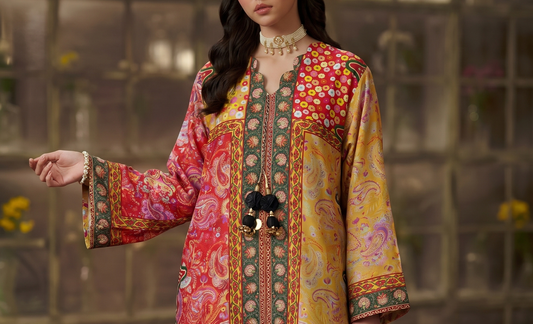 Printed Silk Long Shirt