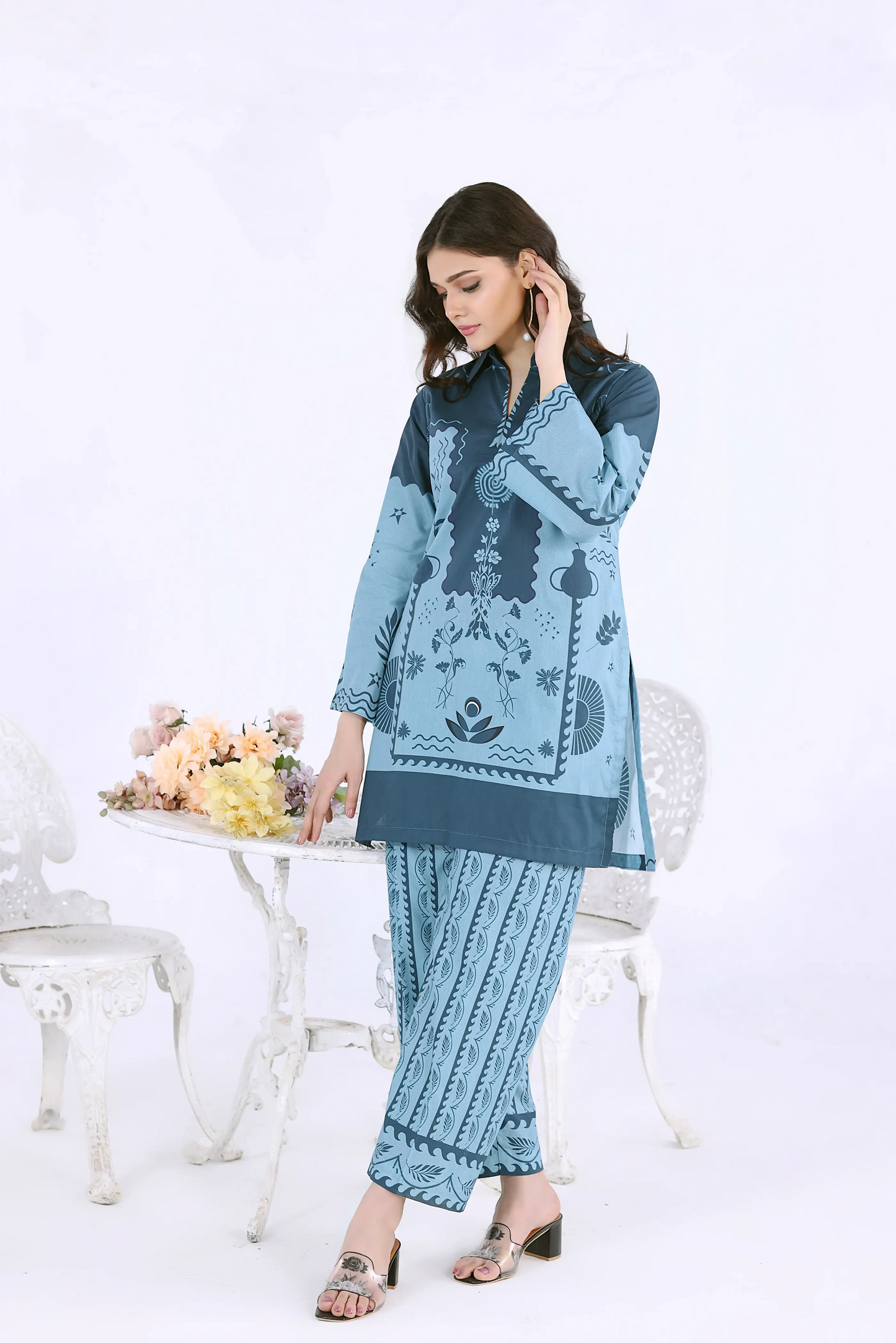 Midnight Azure Ikat Co-ord