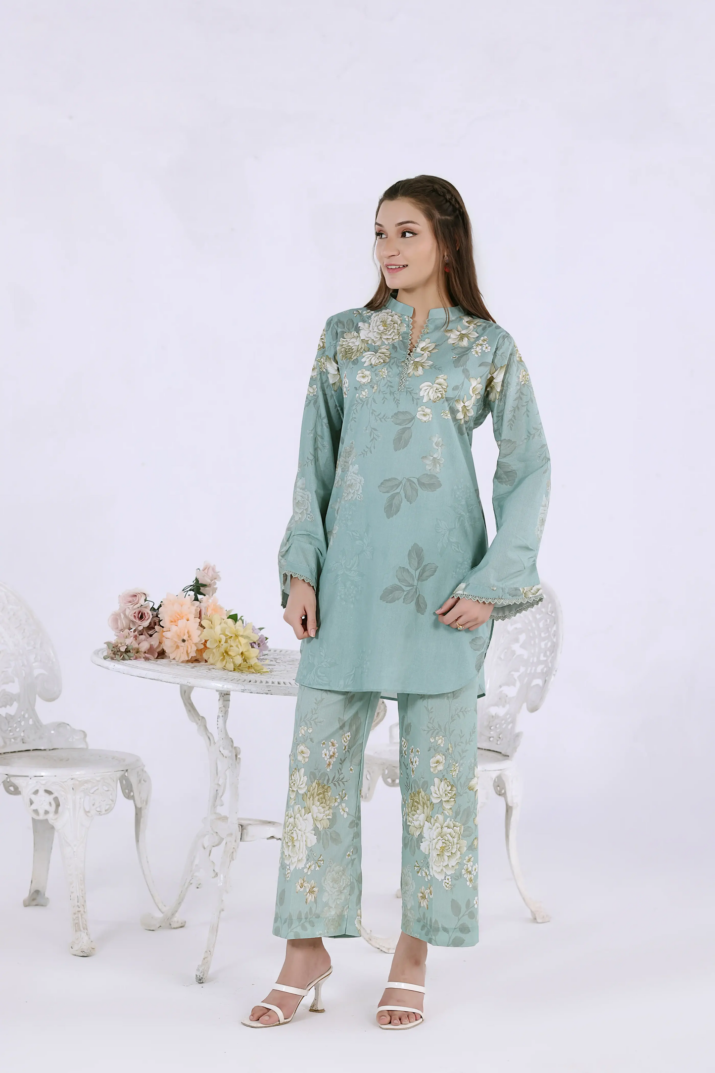 Rose Lattice Digital Print Co-ord