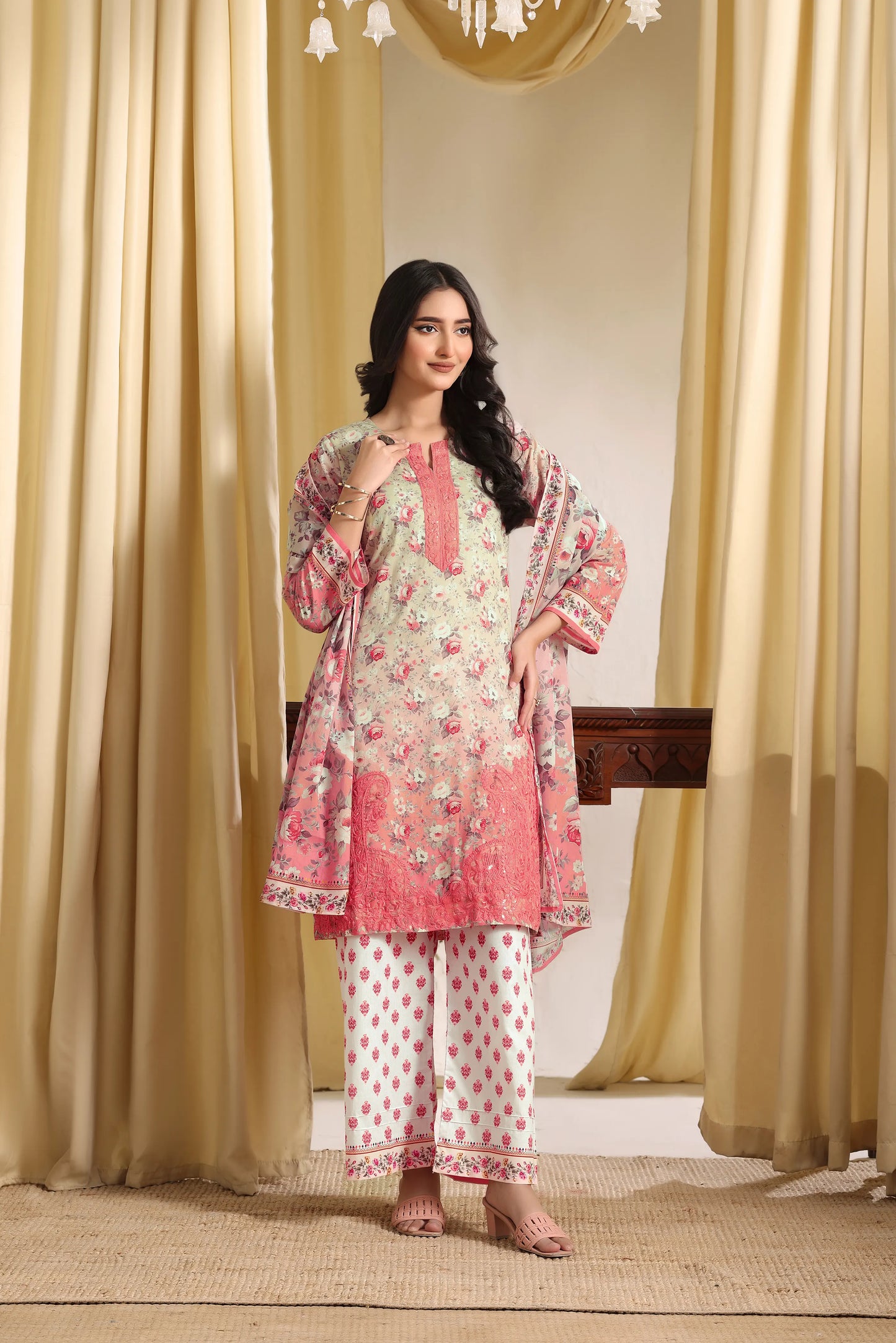 Mulberry Muse | 3Pc Ready to Wear Embroidered Luxury Lawn