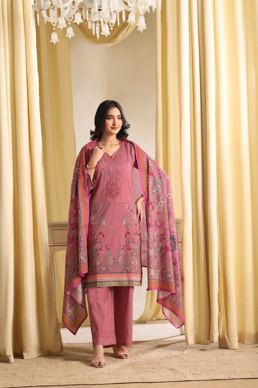 Tea Rose Legacy | 3Pc Ready to Wear Embroidered Luxury Lawn