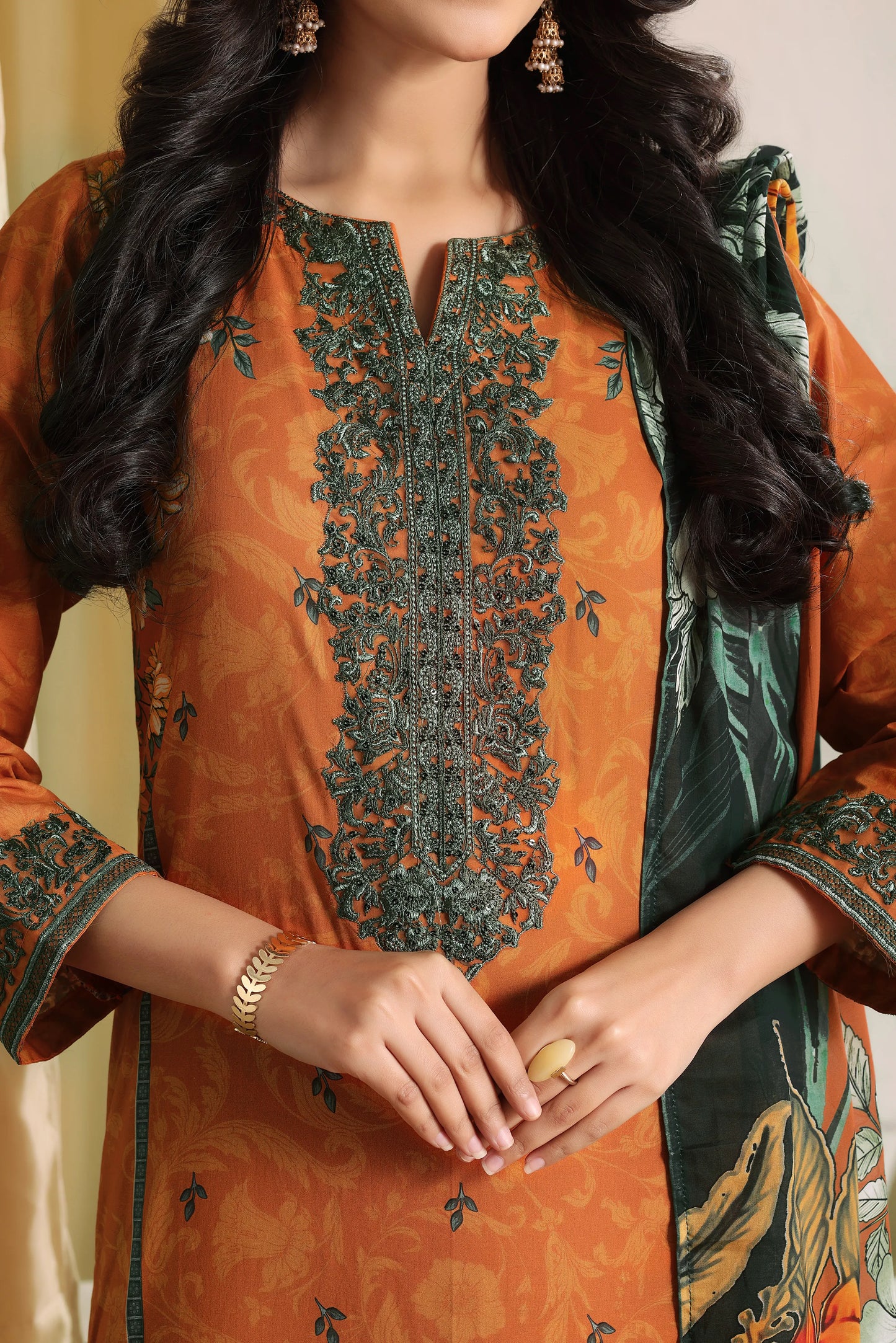 Orchid Stripe | 3Pc Ready to Wear Embroidered Mauve Lawn
