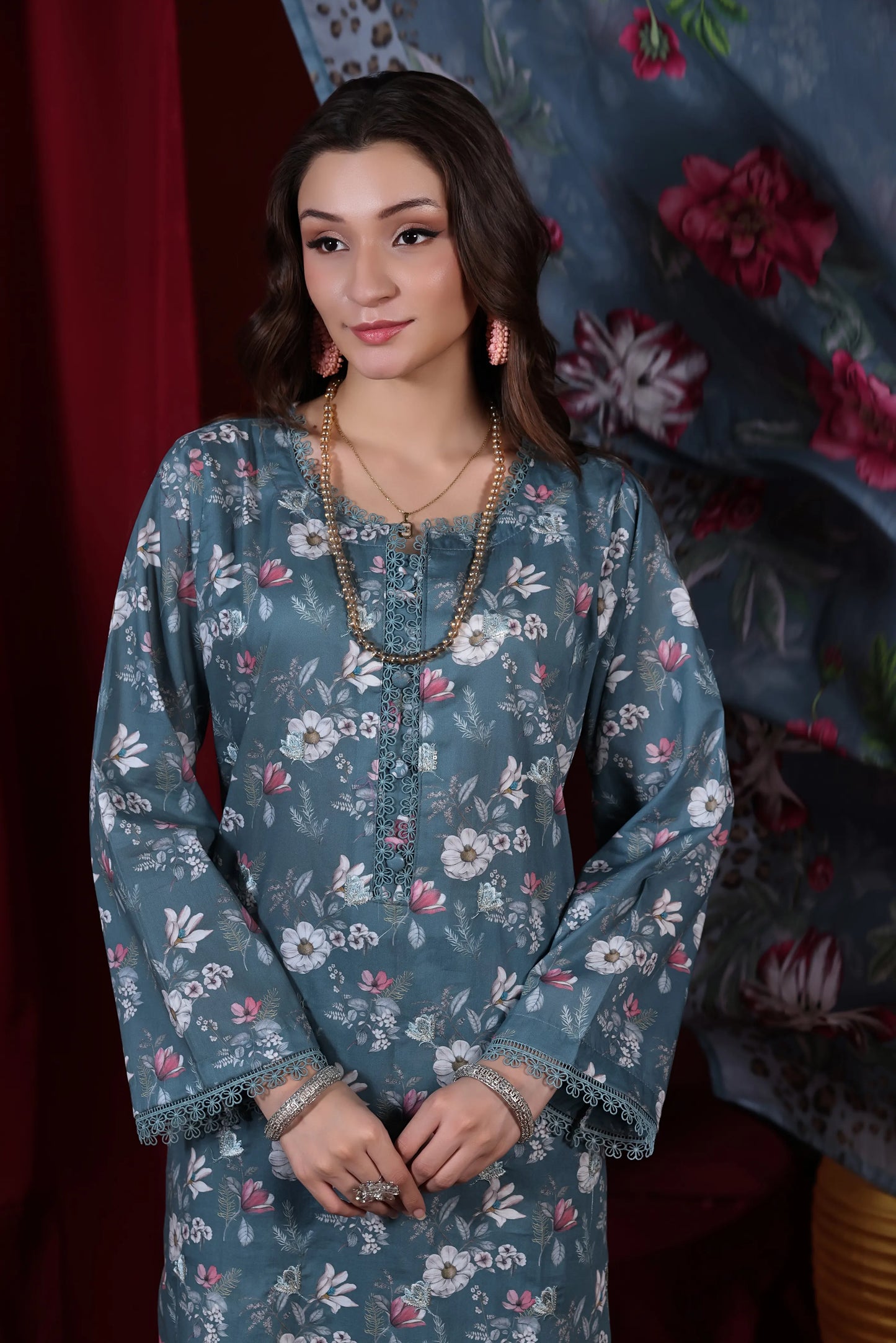 Ivory Glade | 3Pc Ready to Wear Heavy Chikankari Lawn