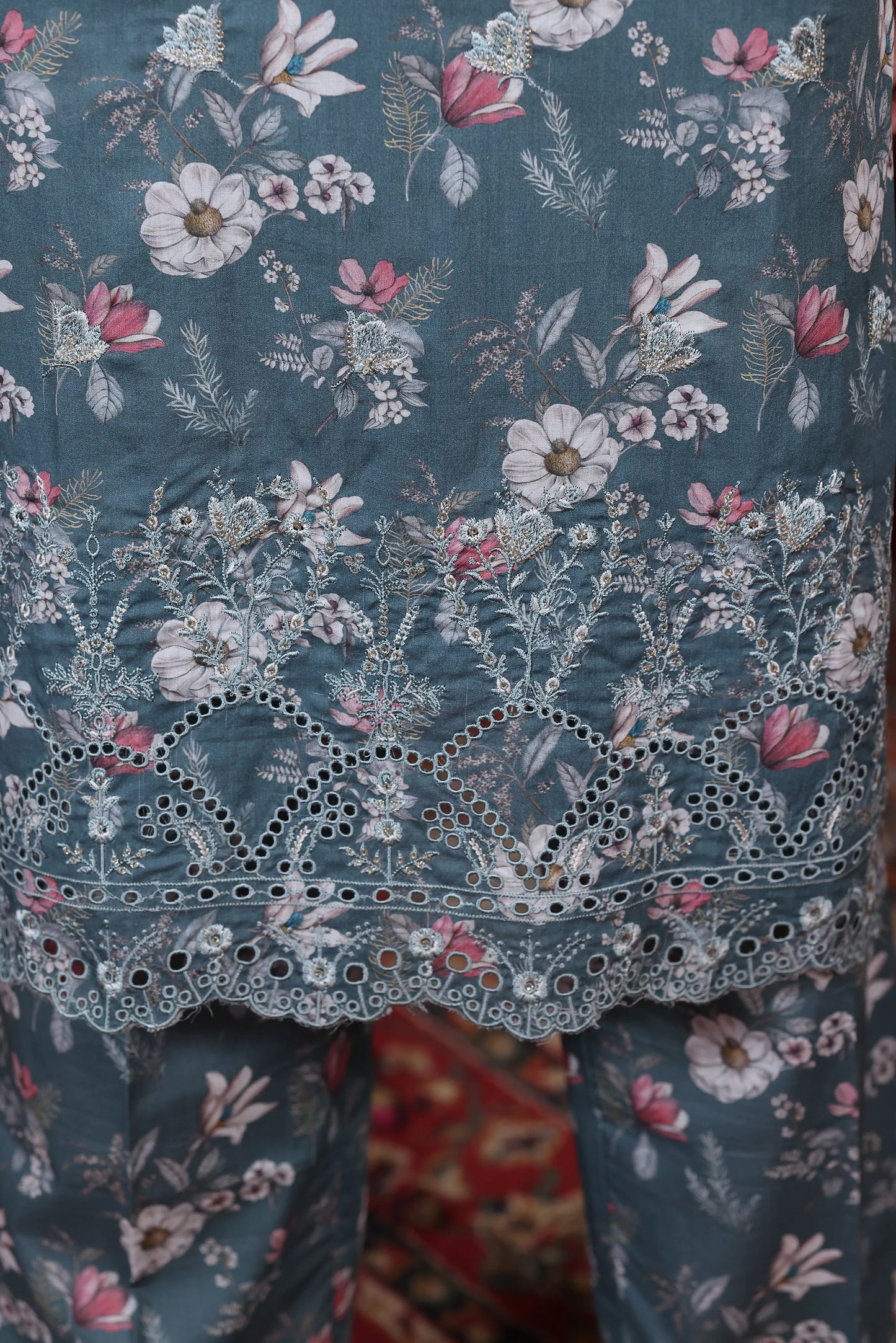 Ivory Glade | 3Pc Ready to Wear Heavy Chikankari Lawn