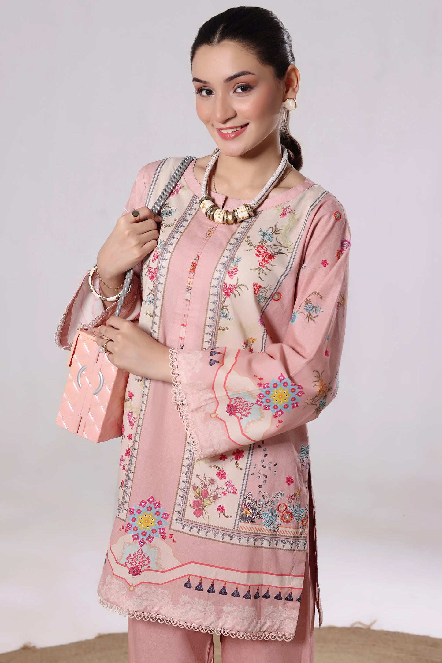 Blush Meadow | 2Pc Luxury Digital Printed Co-ord
