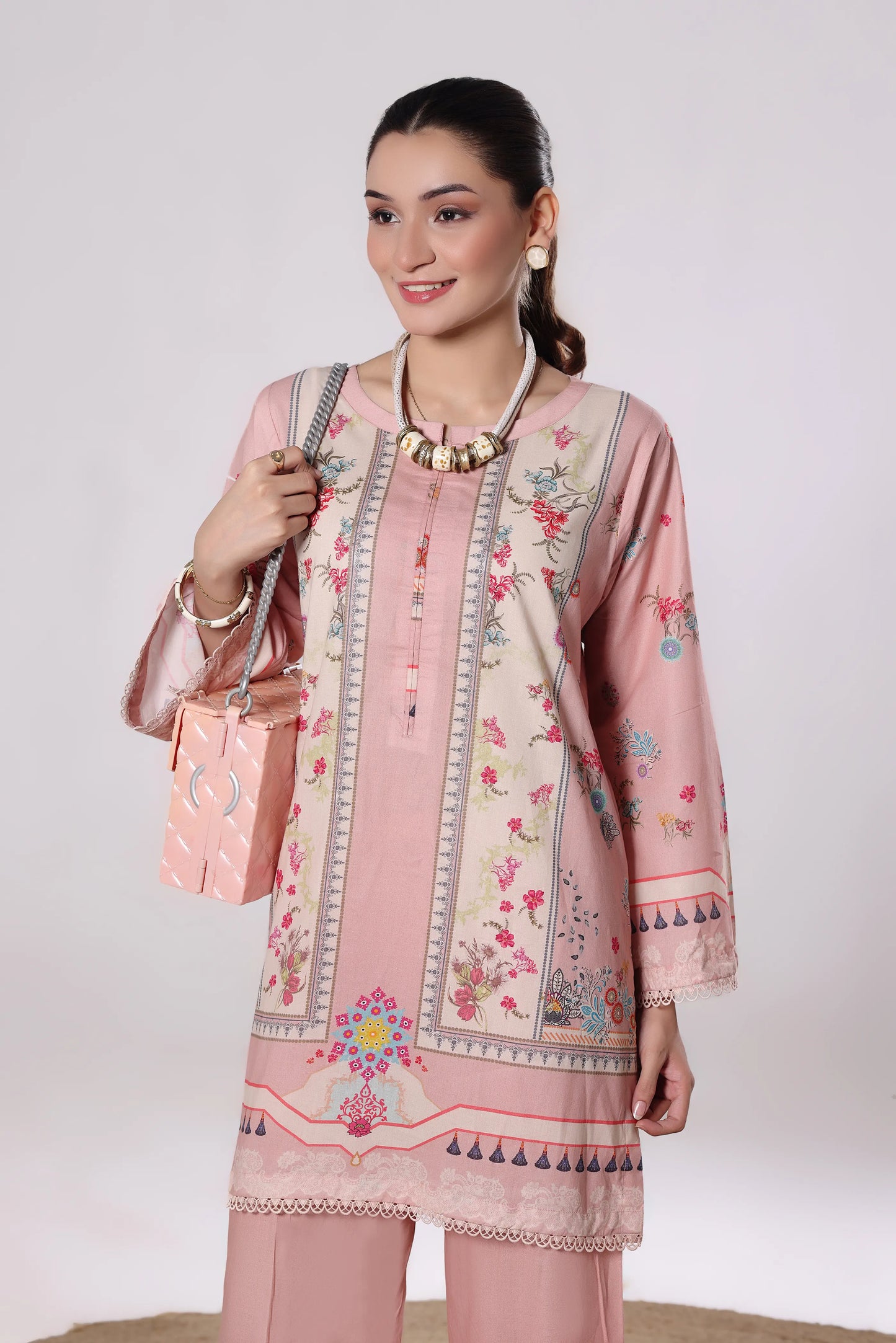 Blush Meadow | 2Pc Luxury Digital Printed Co-ord