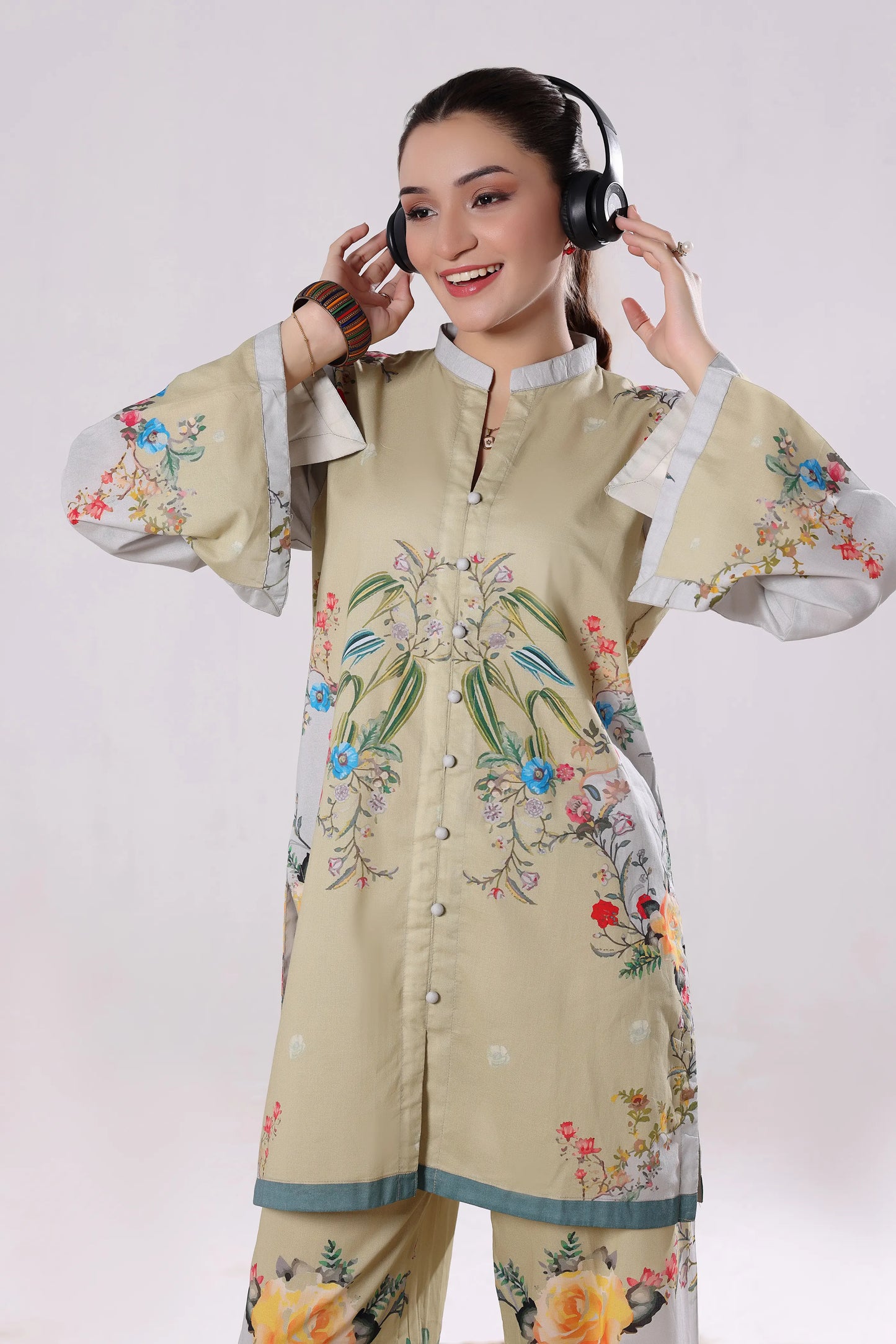 Olive Orchard | 2Pc Luxury Digital Printed Co-ord Set