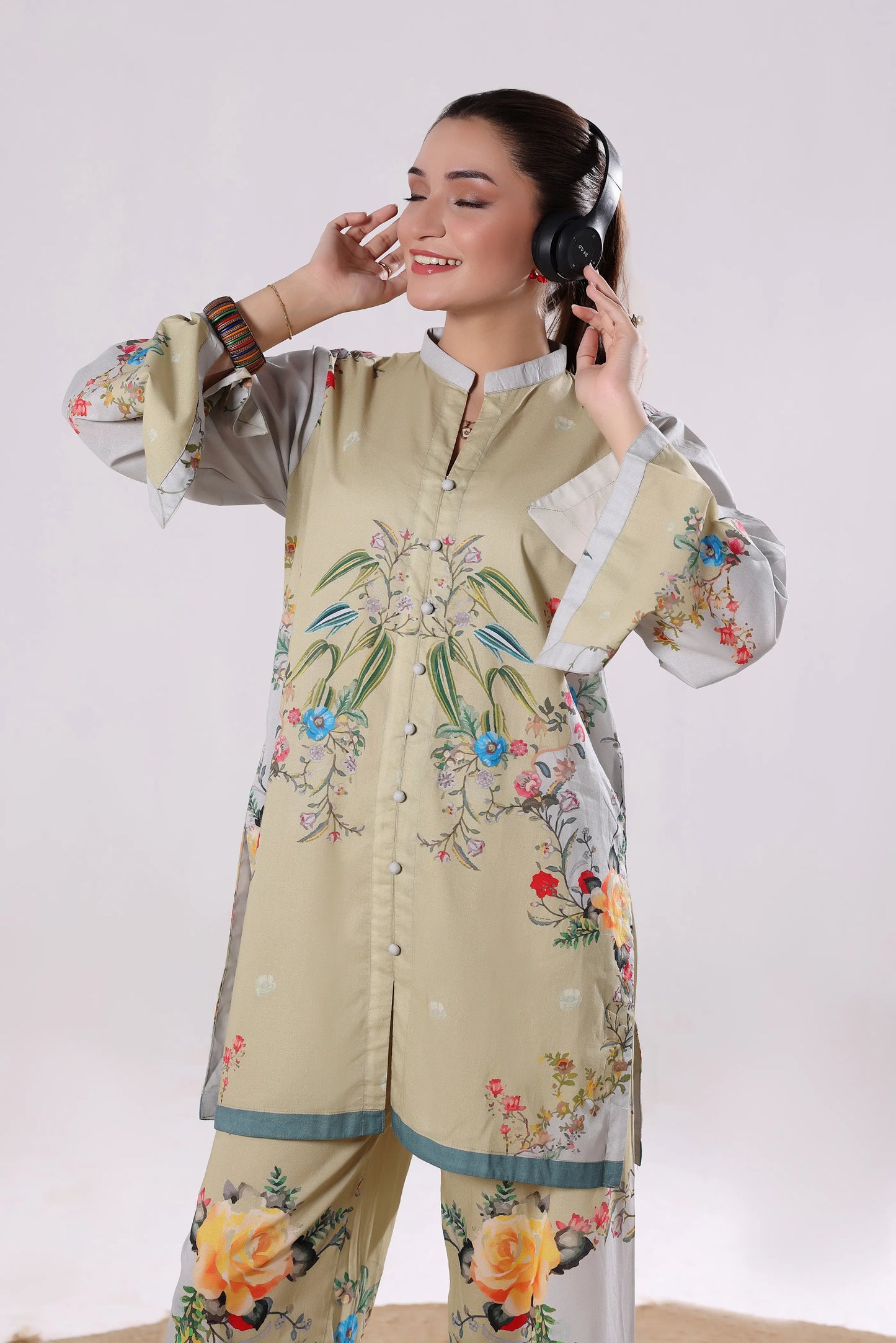 Olive Orchard | 2Pc Luxury Digital Printed Co-ord Set