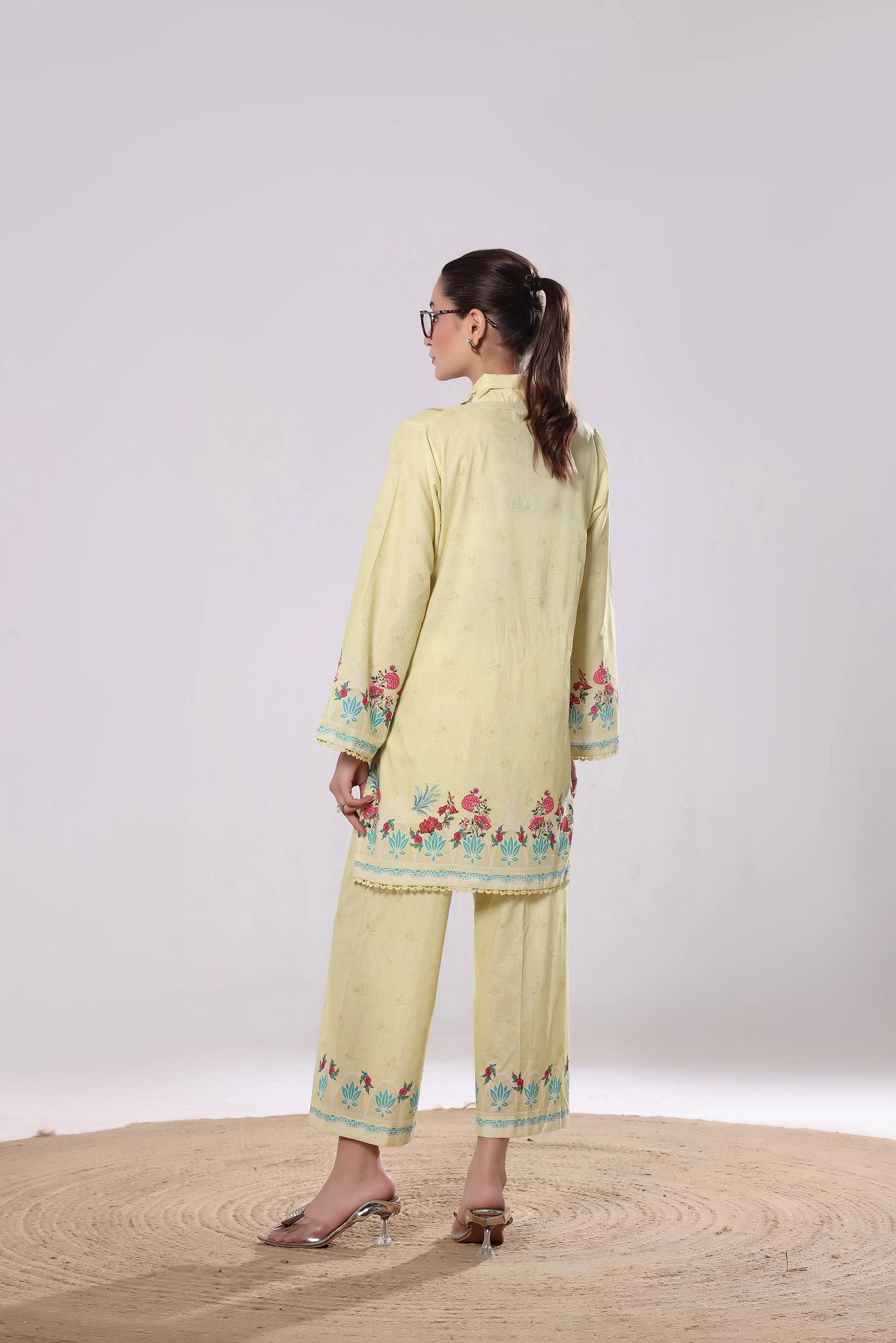 Citrus Bloom | 2Pc Luxury Digital Printed Co-ord Set