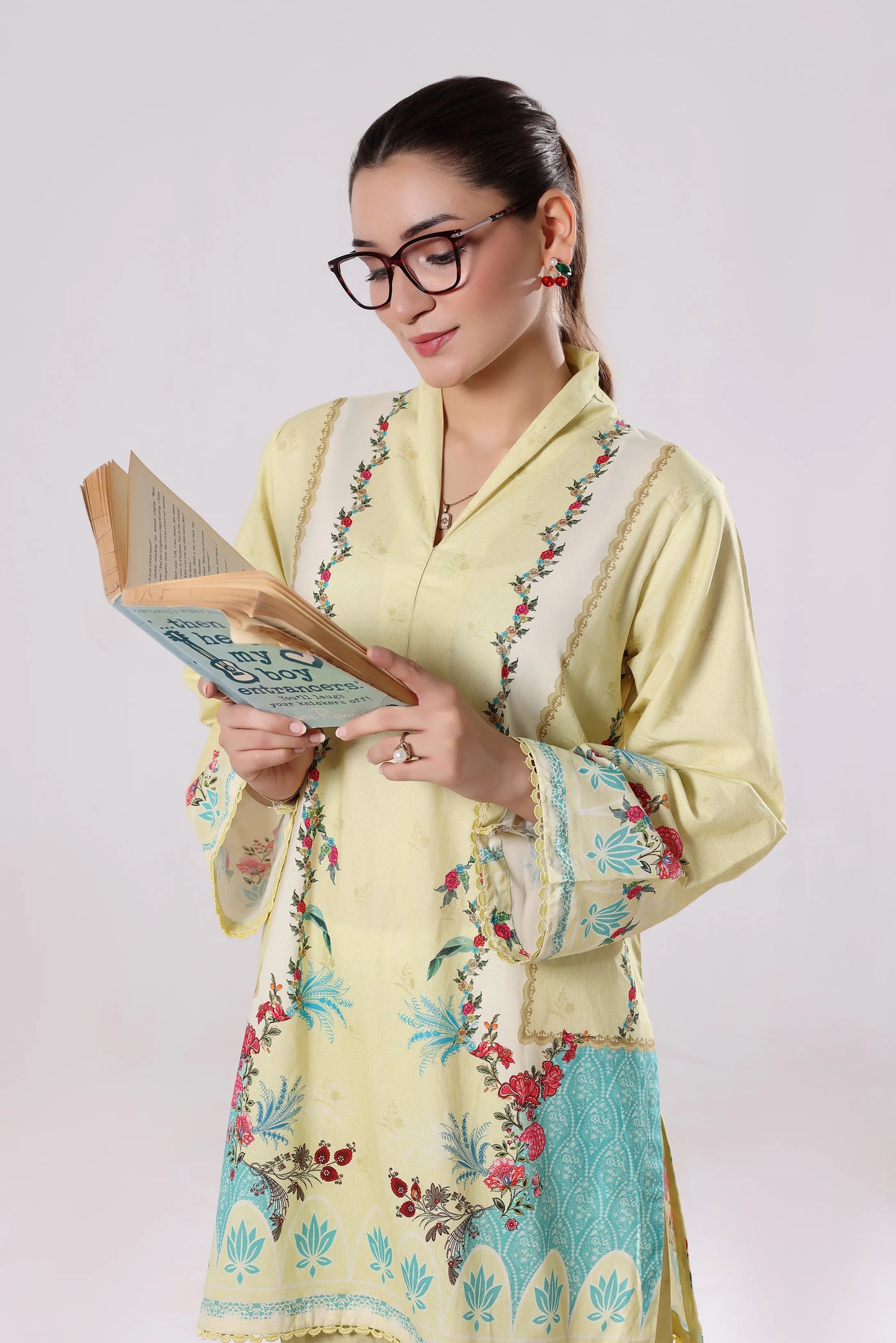Citrus Bloom | 2Pc Luxury Digital Printed Co-ord Set