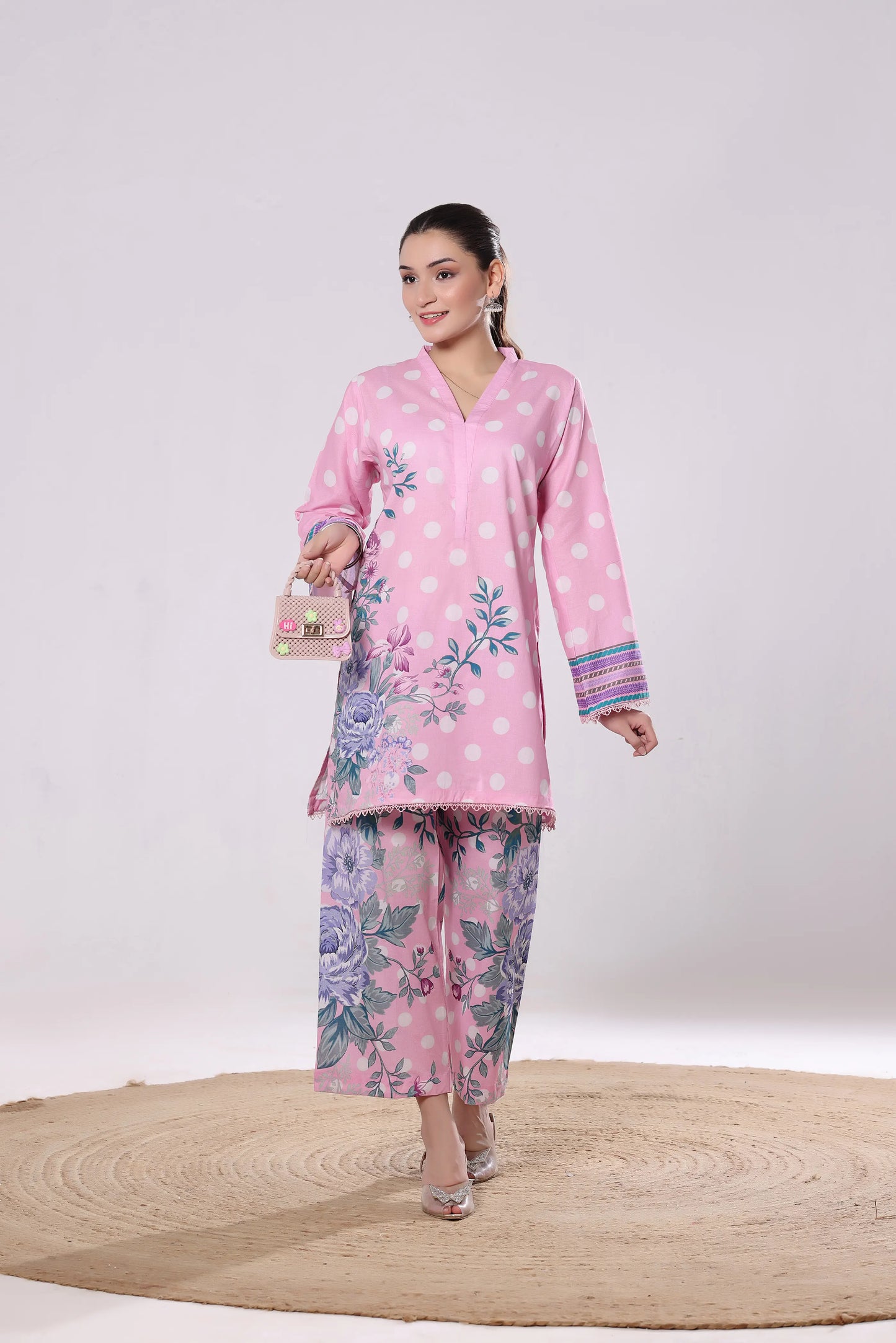 Onyx Bloom | 2Pc Luxury Digital Printed Co-ord Set