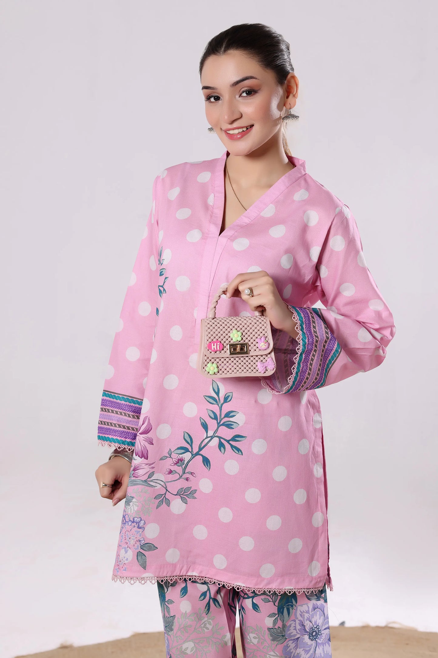 Onyx Bloom | 2Pc Luxury Digital Printed Co-ord Set