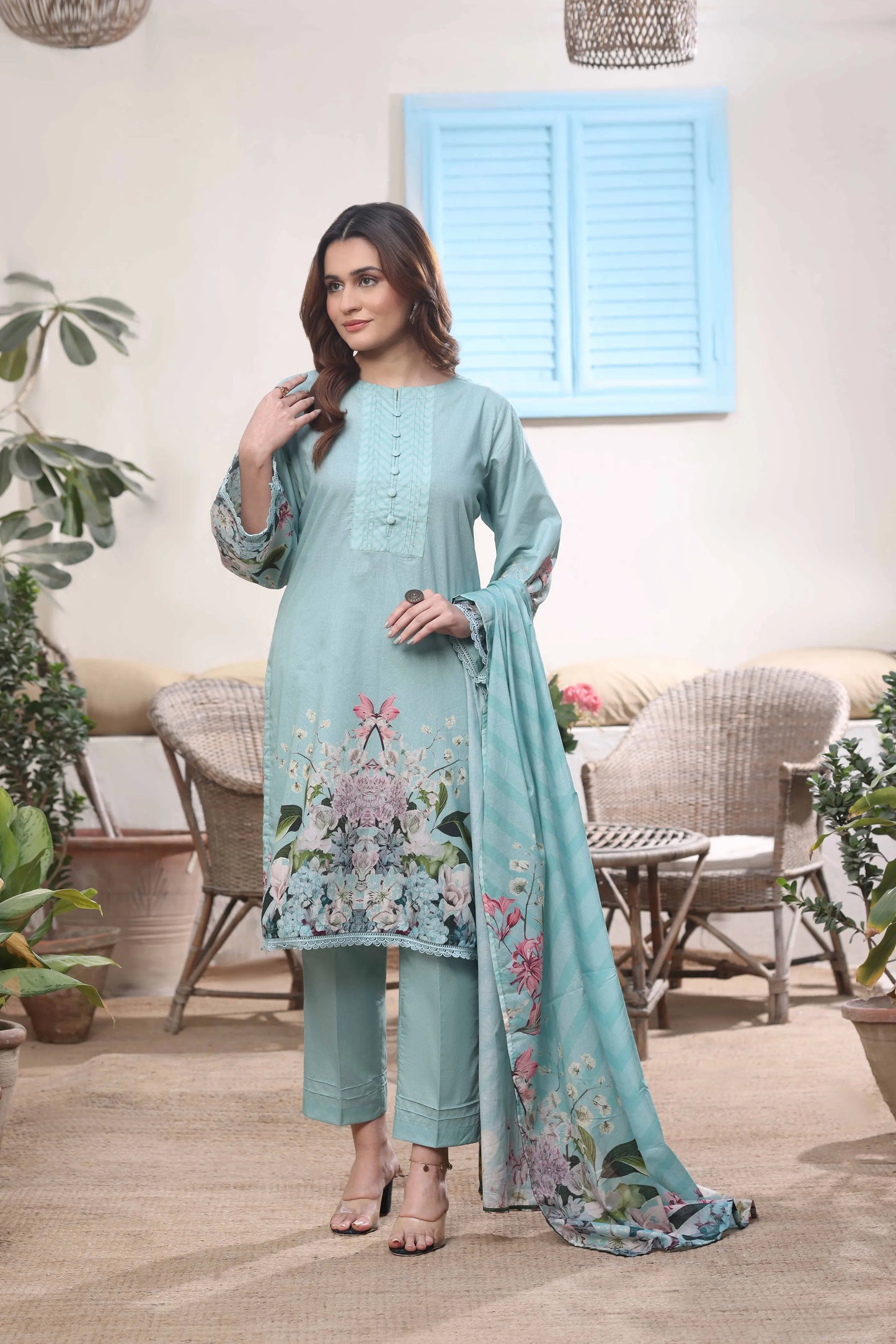 Petal Symphony | 3Pc Luxury Digital Printed Lawn