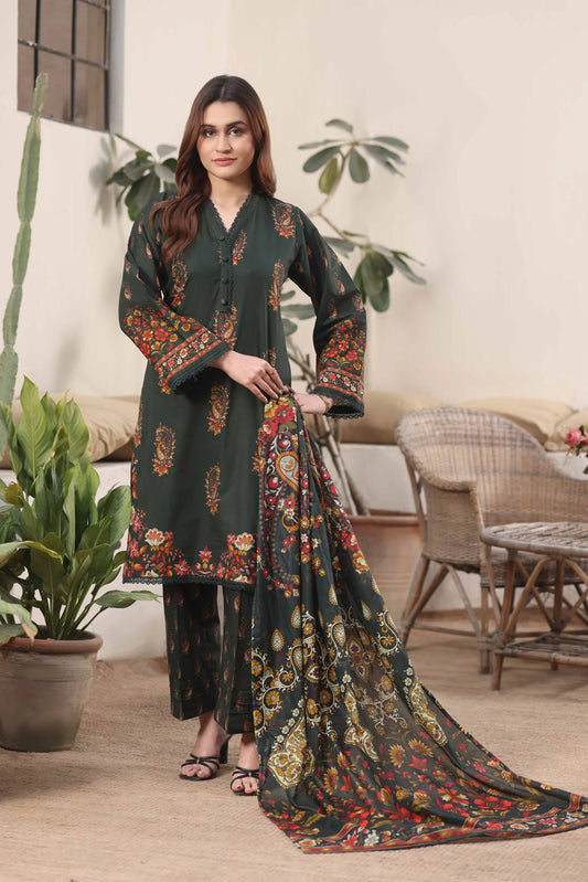 Midnight Garden | 3Pc Luxury Digital Printed Lawn