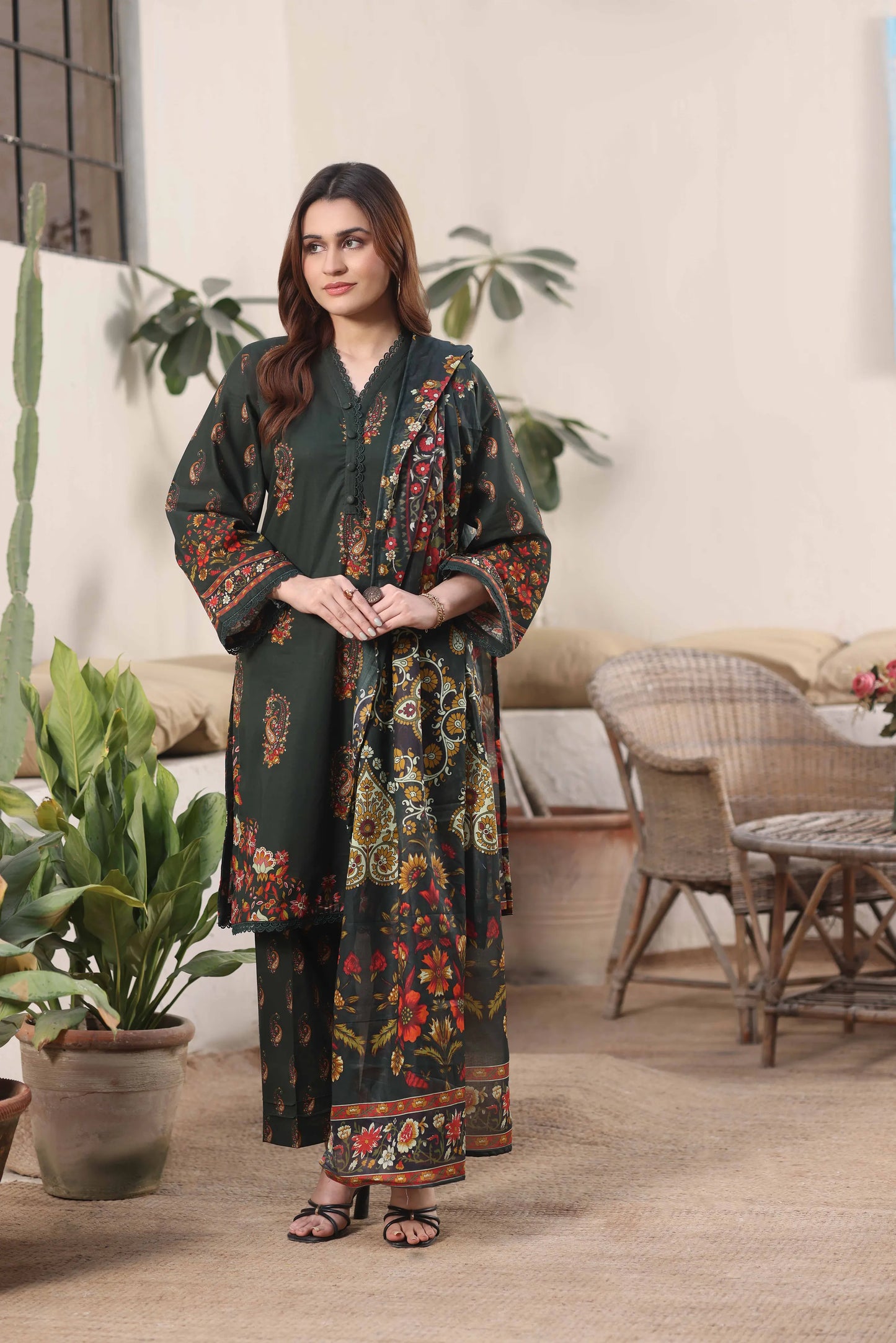 Midnight Garden | 3Pc Luxury Digital Printed Lawn