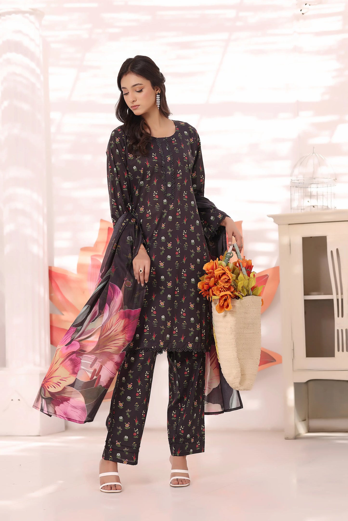 Azure Breeze | 3Pc Luxury Digital Printed Lawn
