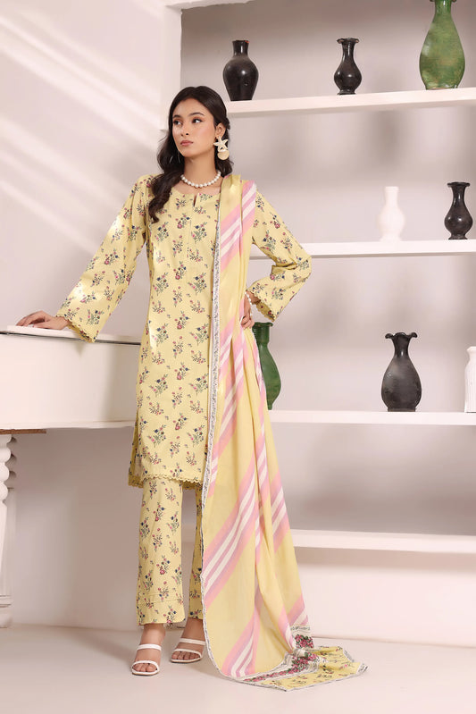 Rosy Reverie | 3Pc Luxury Digital Printed Lawn