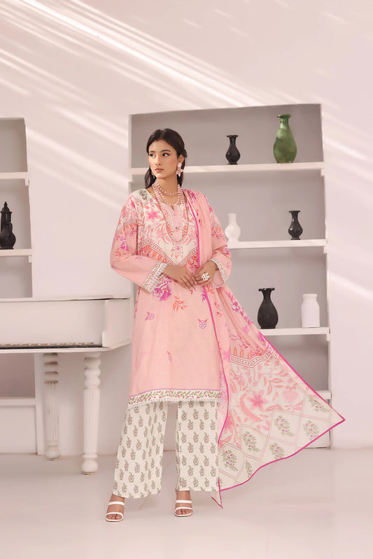 Desert Bloom | 3Pc Luxury Digital Printed Lawn