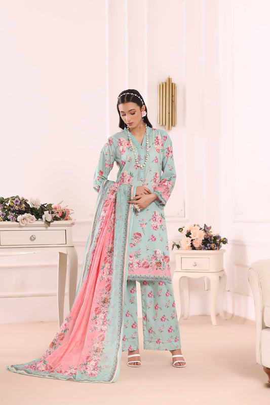 Tuscan Terrace | 3Pc Luxury Digital Printed Lawn