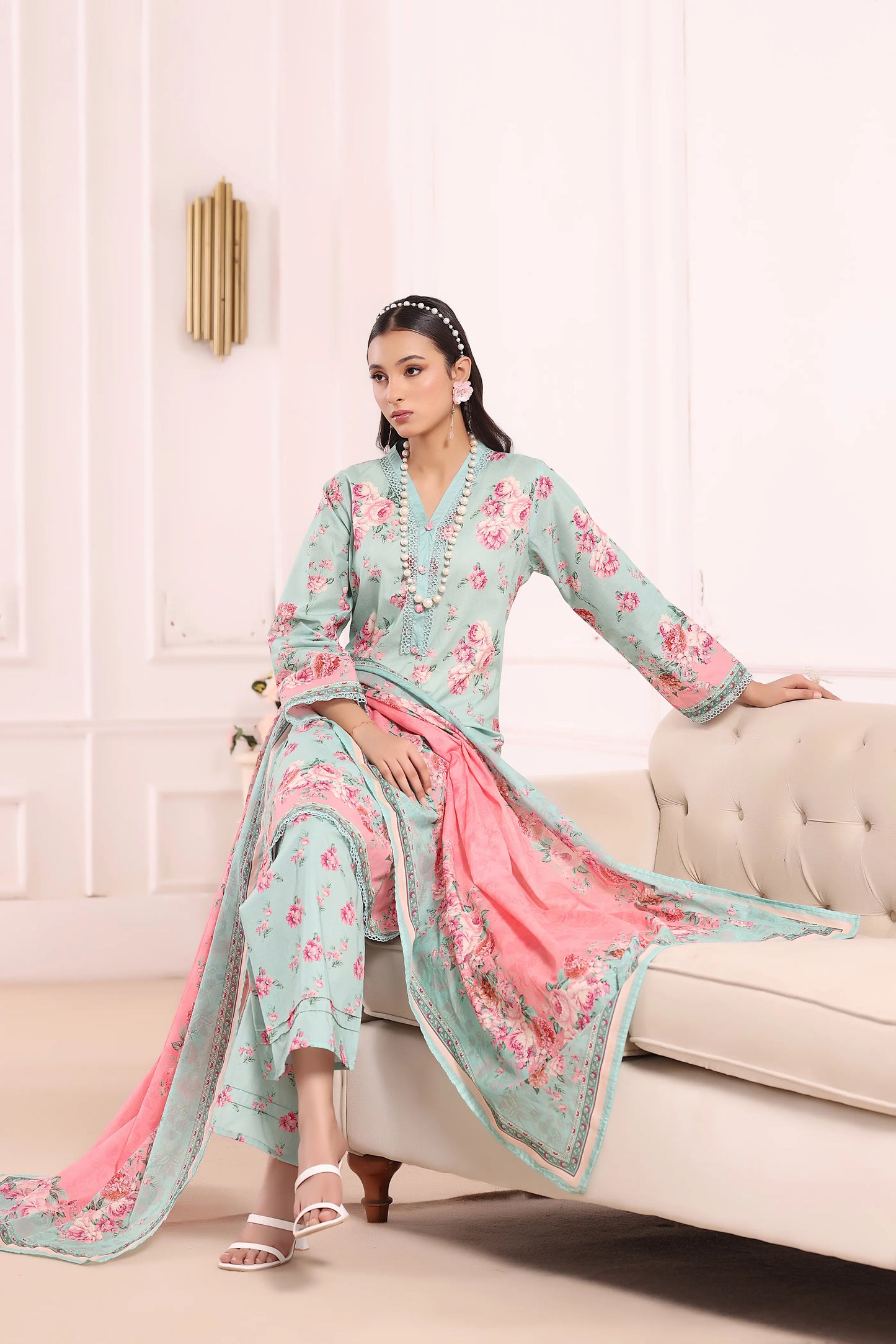 Tuscan Terrace | 3Pc Luxury Digital Printed Lawn