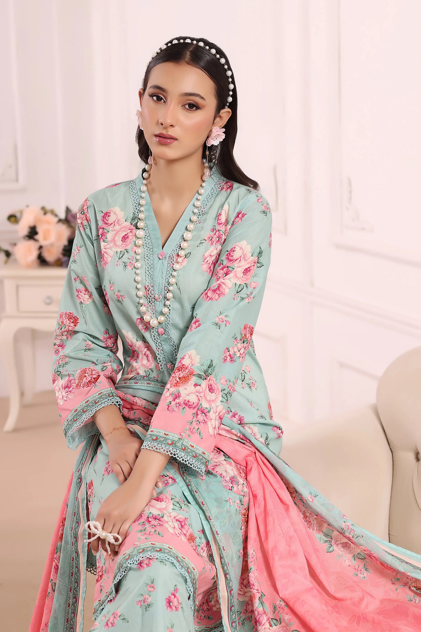 Tuscan Terrace | 3Pc Luxury Digital Printed Lawn