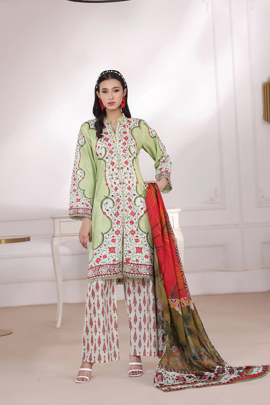 Mint Sorbet | 3Pc Luxury Digital Printed Lawn