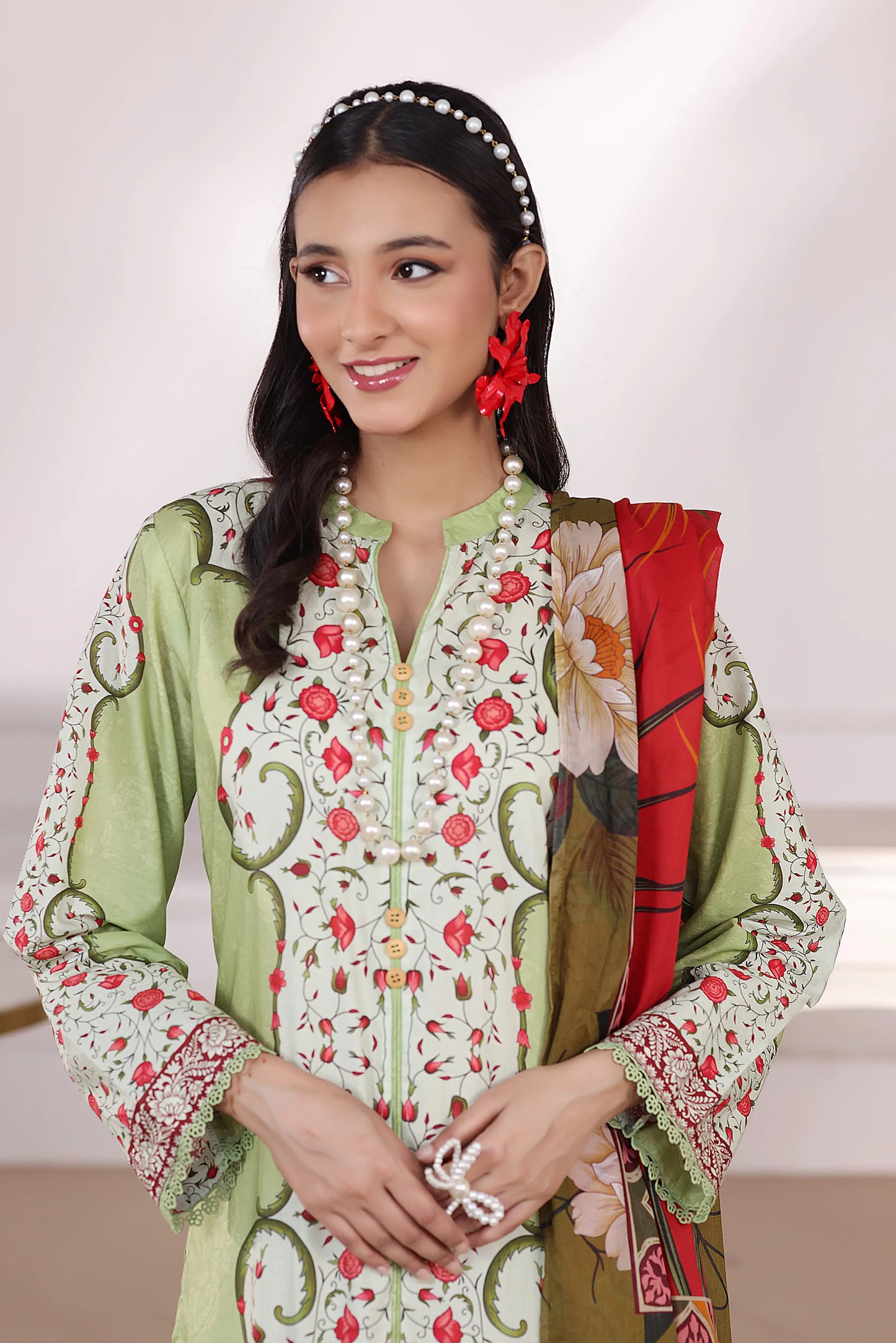 Mint Sorbet | 3Pc Luxury Digital Printed Lawn