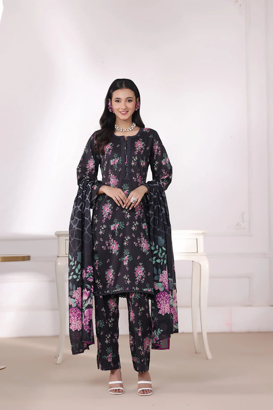 Amber Ethnic | 3Pc Luxury Digital Printed Lawn