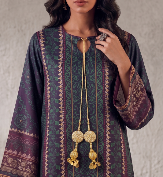 Printed Silk Long Shirt