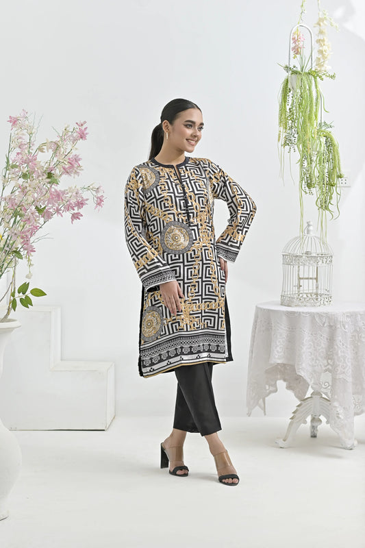 Monarchy Maze | Ready-to-Wear Digital Printed Charmuse Silk