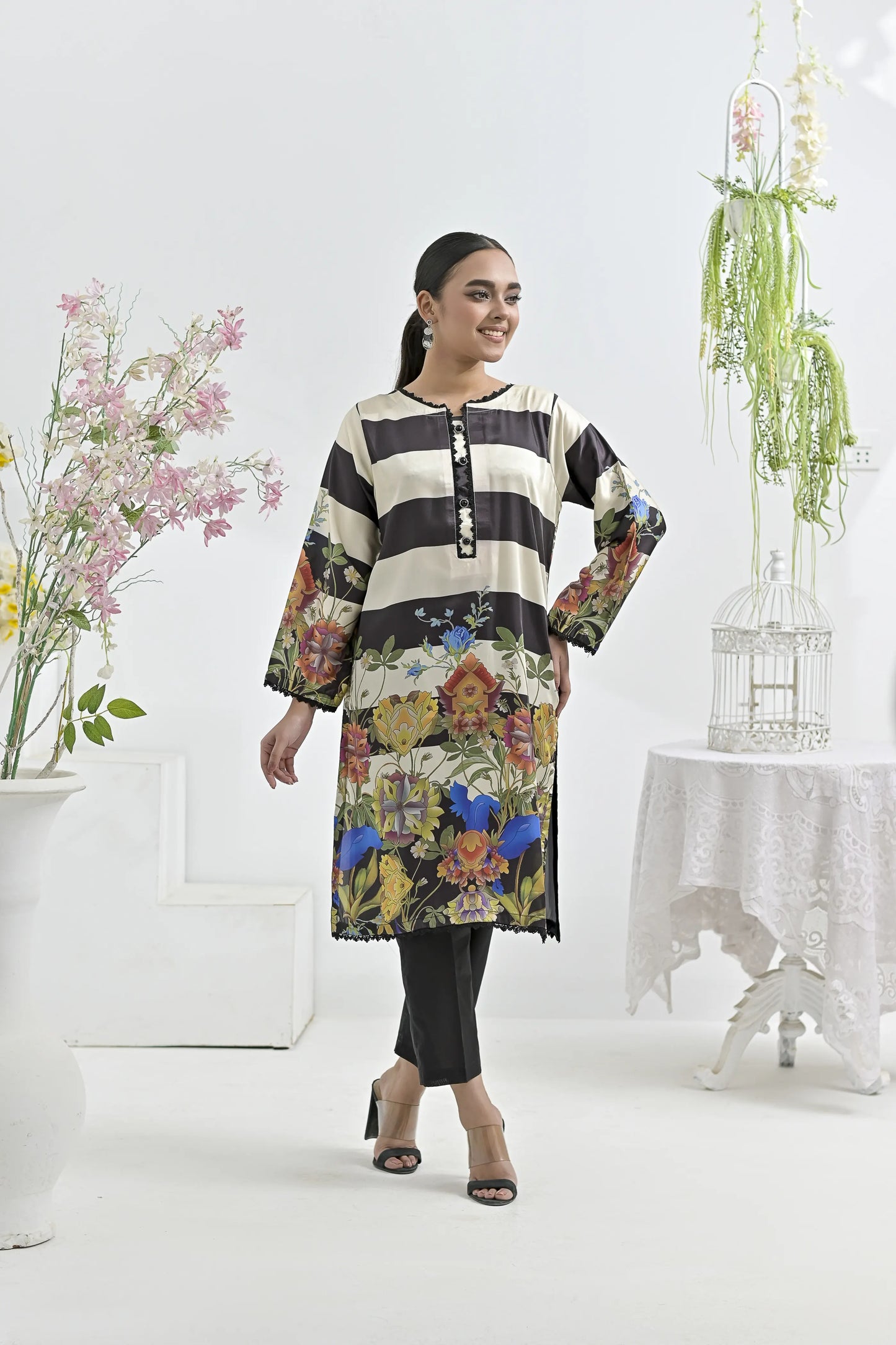 Mod-Zenith | Ready-to-Wear Digital Printed Charmuse Silk