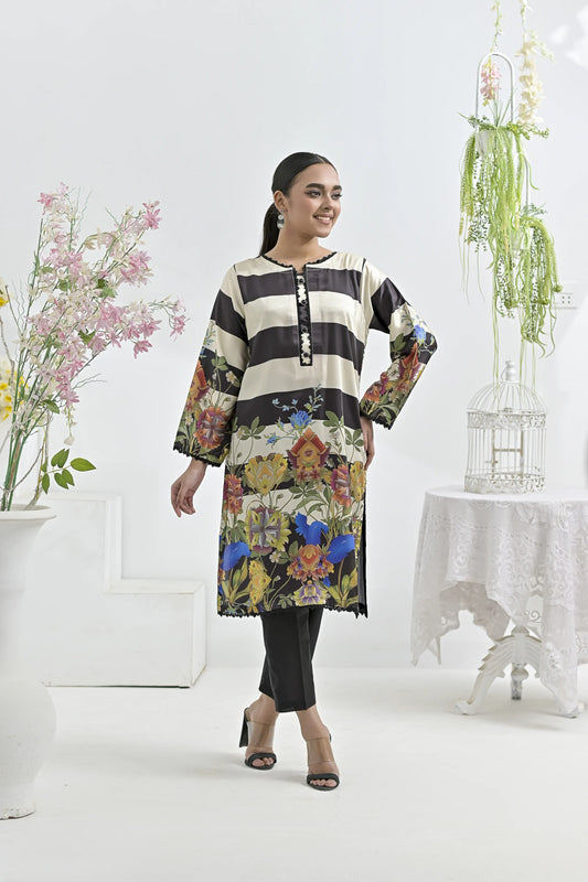 Mod-Zenith | Ready-to-Wear Digital Printed Charmuse Silk