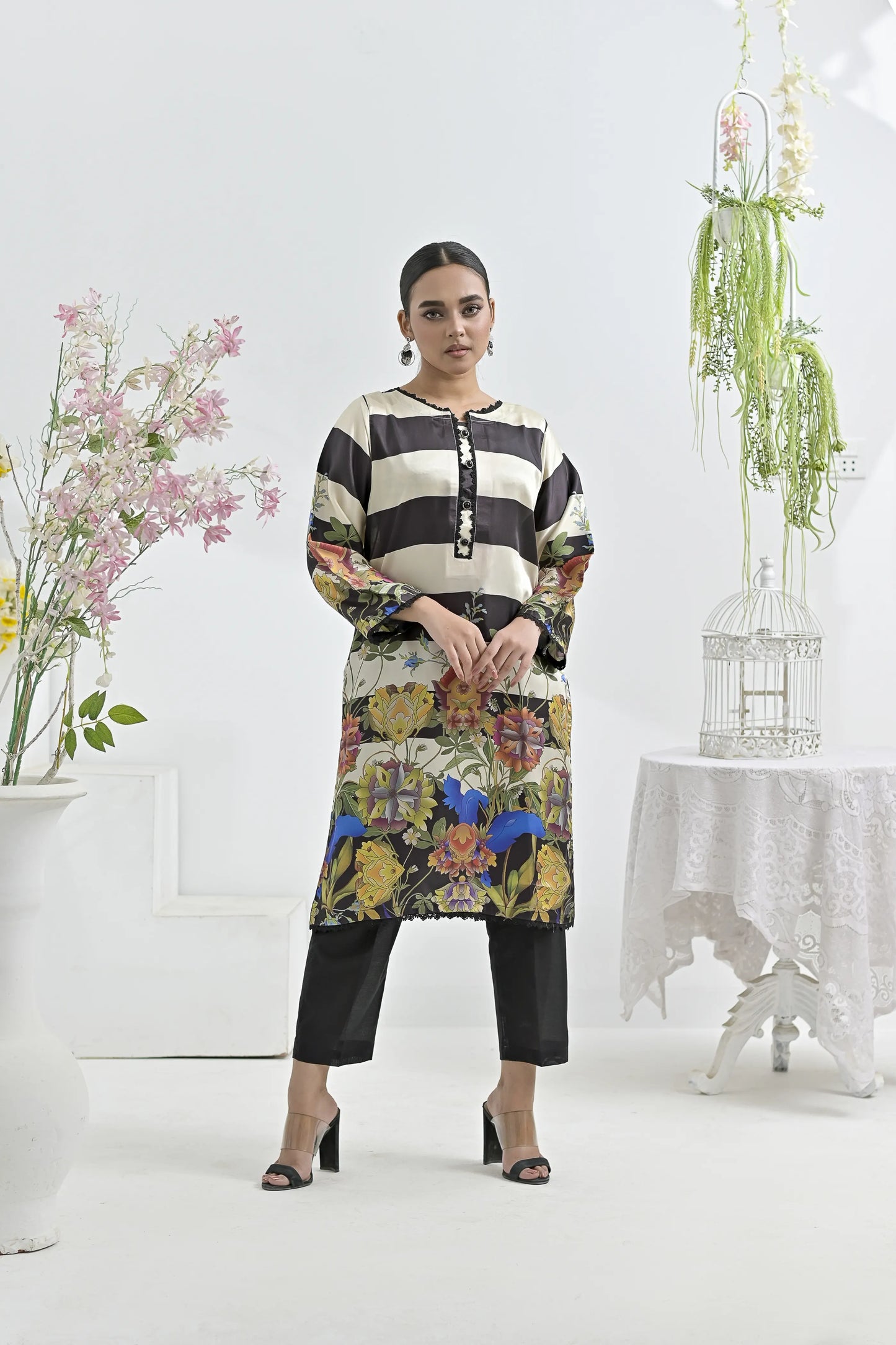 Mod-Zenith | Ready-to-Wear Digital Printed Charmuse Silk