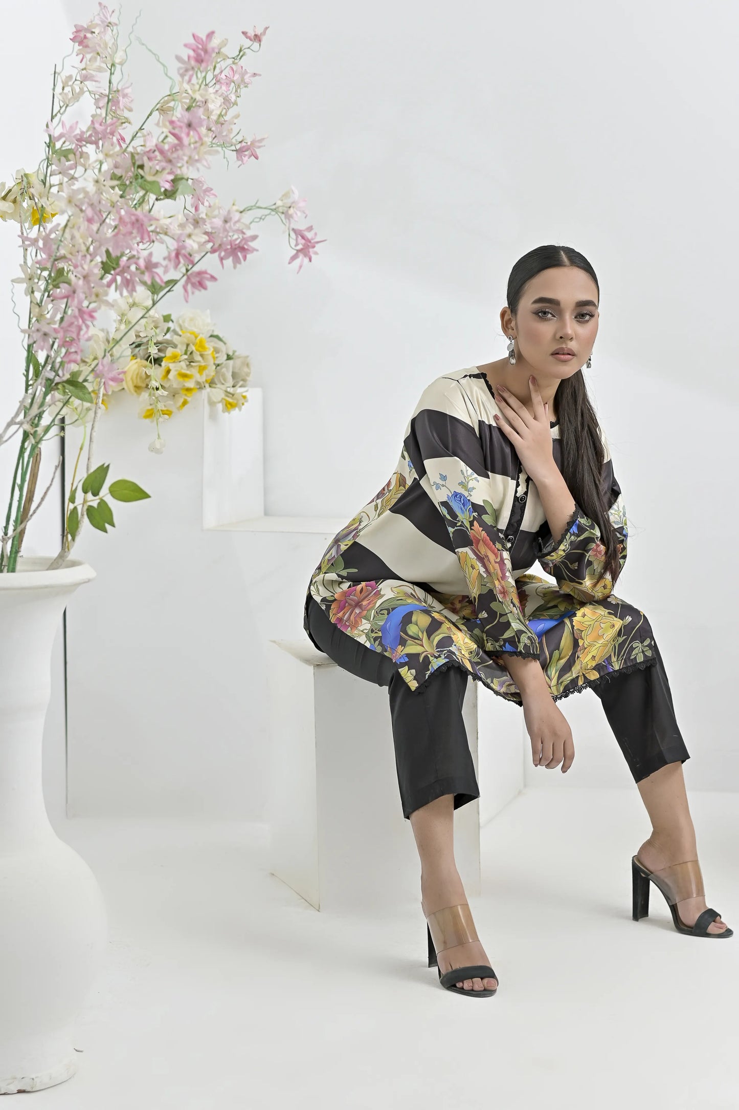 Mod-Zenith | Ready-to-Wear Digital Printed Charmuse Silk