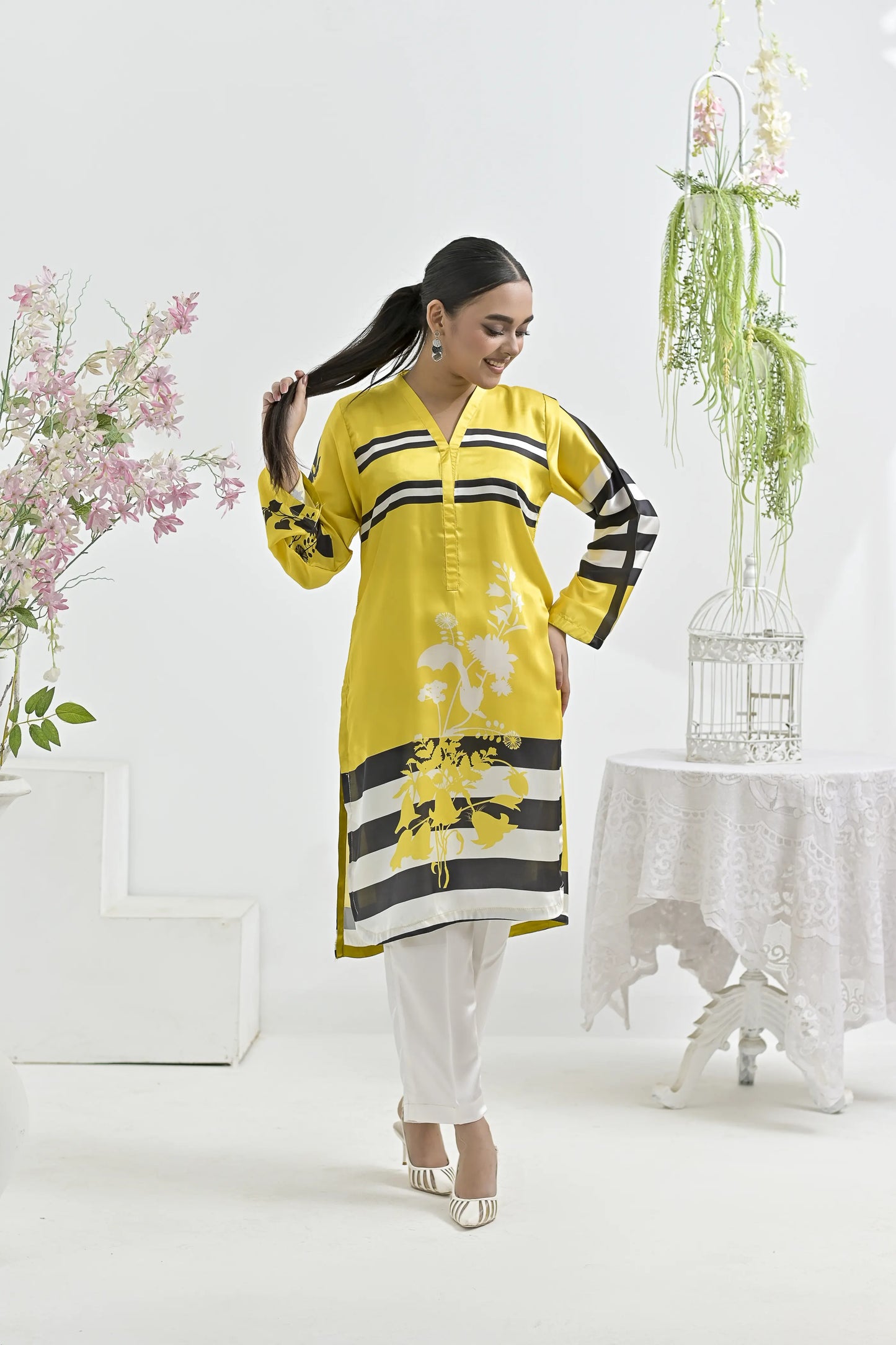 Canary Mod | Ready-to-Wear Digital Printed Charmuse Silk